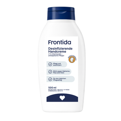 Frontida Disinfecting Hand Cream 1% CHX · 500 ml