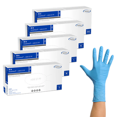 Nitril-Einmalhandschuhe in den Größen S bis XL, je 100 Stück – Frontida